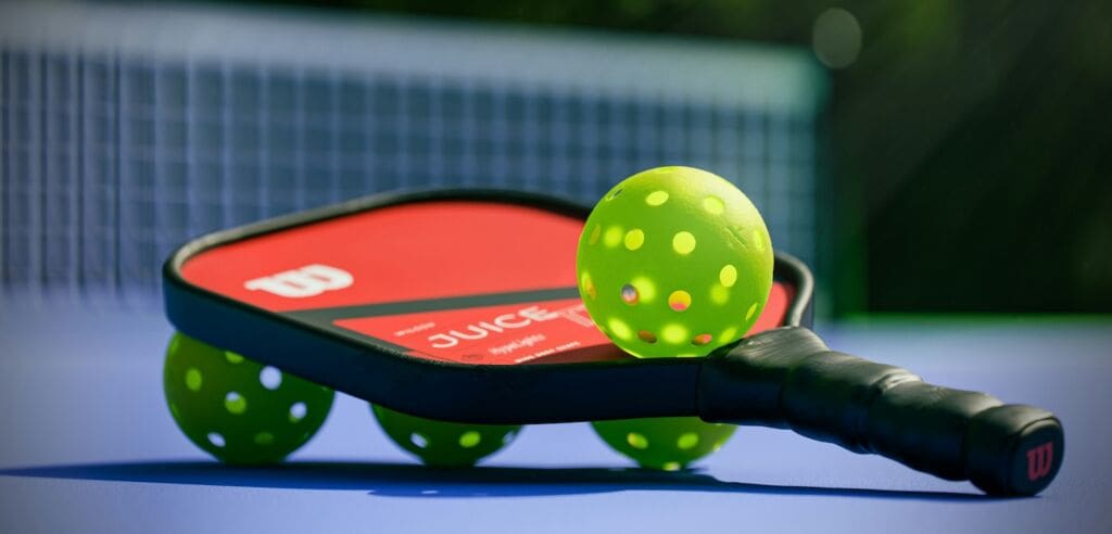 Pickleball paddle with balls Pickleball paddle with balls